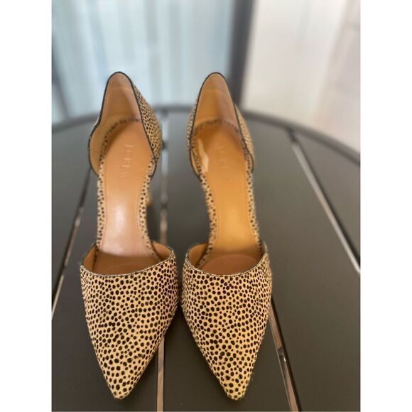JCrew Calf Hair Leopard Print Kitten Heels Pumps Size 8 High Heels - Picture 12 of 13